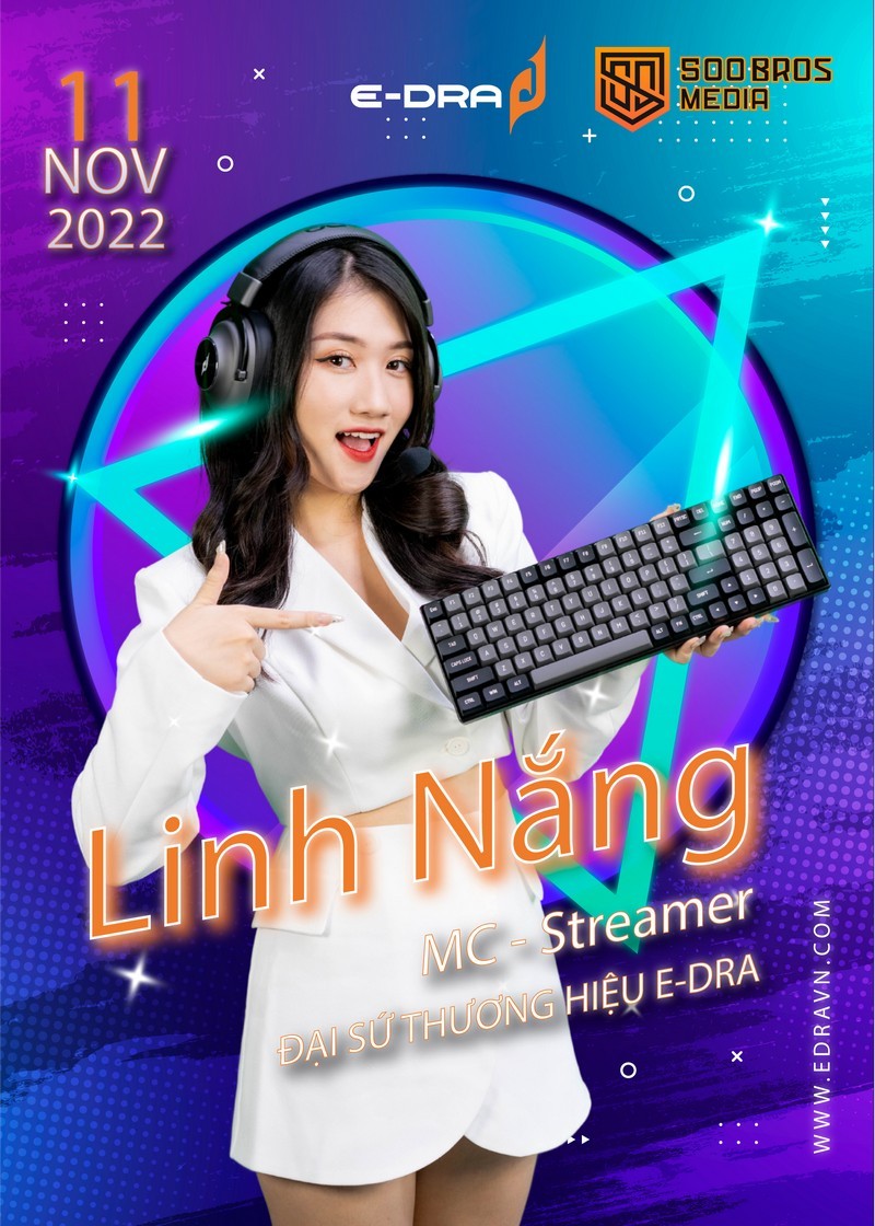 “Mỹ nữ MC Esports” Linh Nắng bất ngờ công bố bắt tay hợp tác cùng Thương hiệu Gaming Gear - E-Dra
