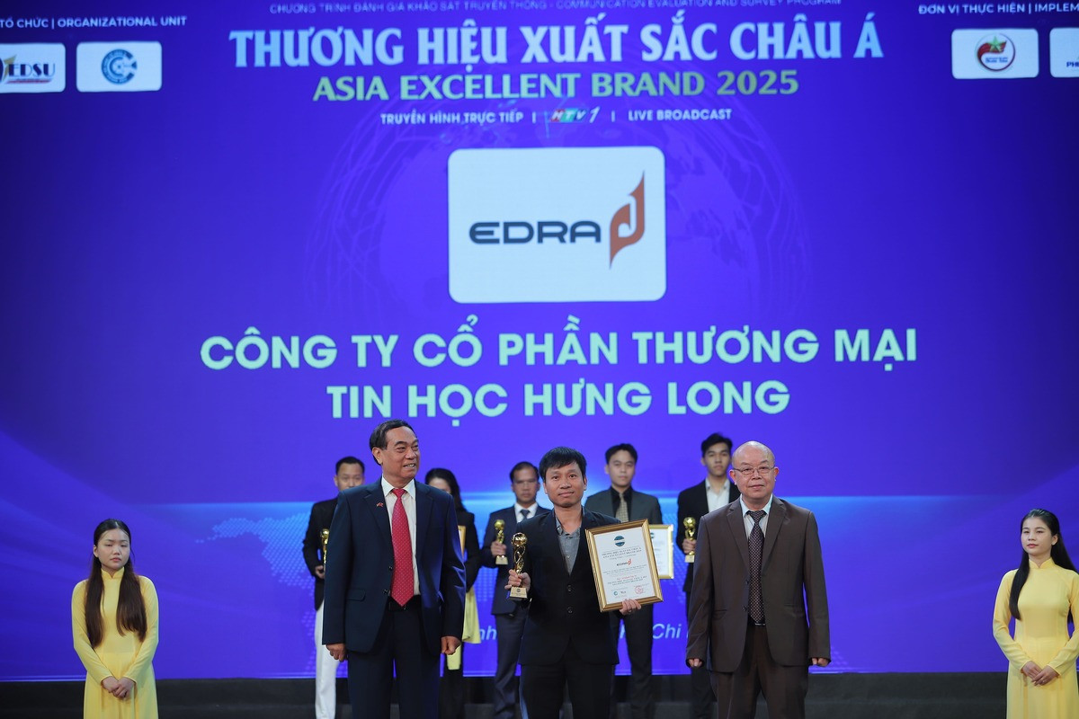EDRA tỏa sáng trong top 10 thương hiệu xuất sắc châu Á 2025