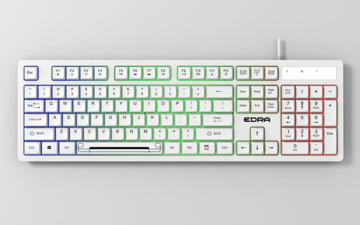 Bàn phím văn phòng EDRA EK506 - White + Pink