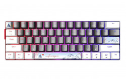 Bàn phím chơi game cơ EDRA EK361W - SNOW (White + Gray)