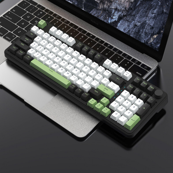 Bàn phím chơi game cơ EDRA EK398W (Black + White + Green)